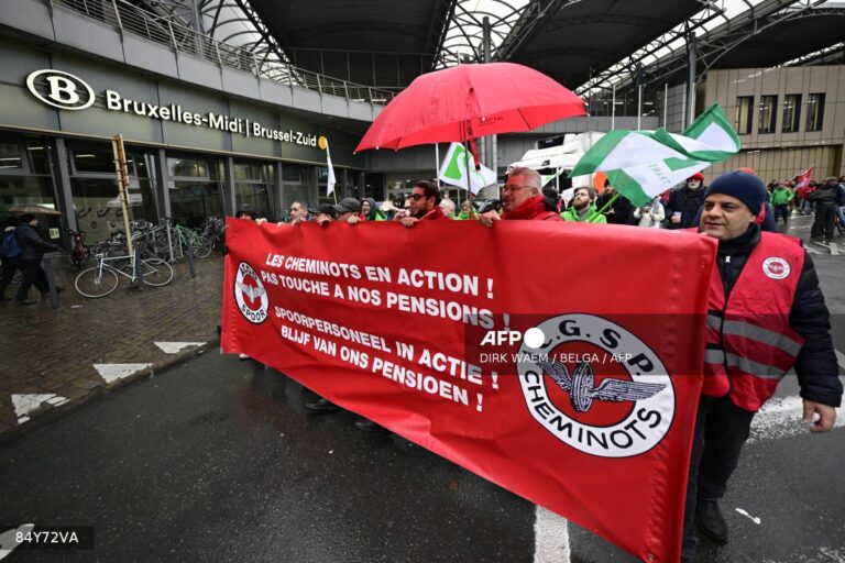 Belgium Grinds to a Halt as Nationwide Strikes Erupt Over Govt’s Austerity Plans