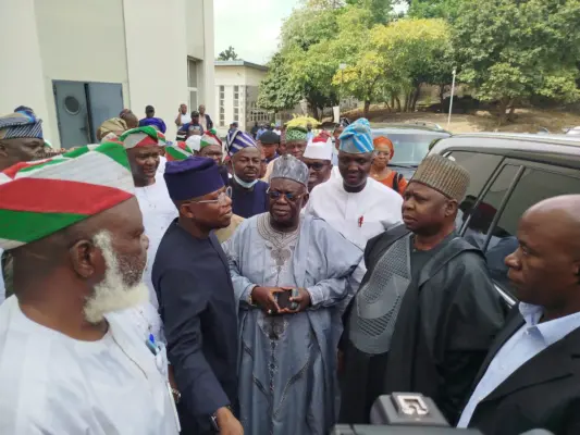 Turaki, Ex-Governors, PDP Leaders Hold Closed-Door Talks with Obasanjo