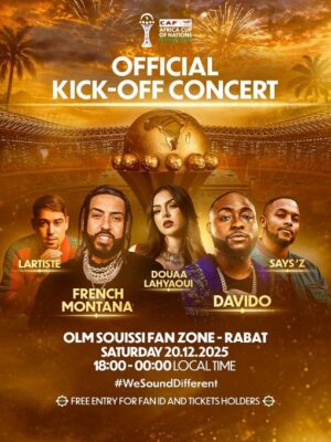 Davido, French Montana to Headline 2025 AFCON Opening Concert