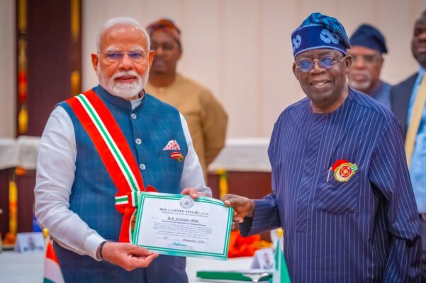 Tinubu Congratulates Modi on Becoming India’s Longest-Serving Elected Prime Minister